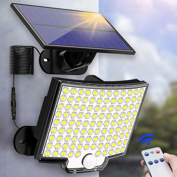 106LED Solar Floodlight: Motion-Sensor, Weather-Resistant, Easy-Install