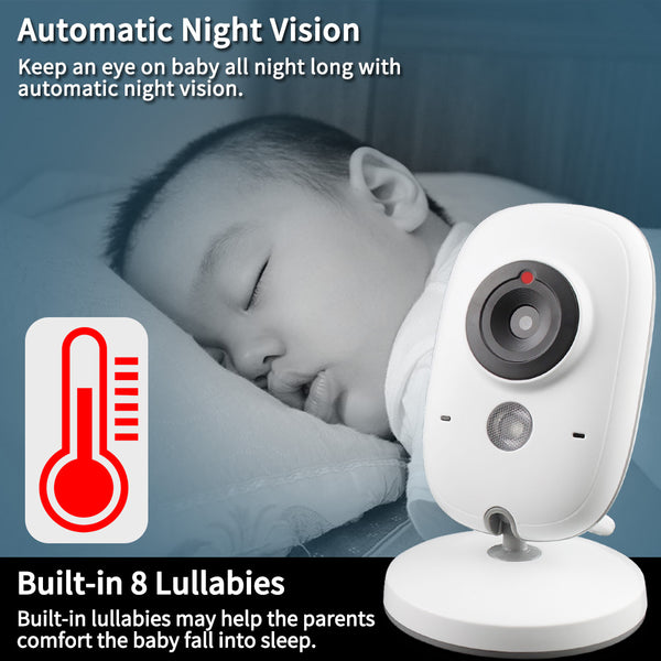 Wireless Baby Monitor - Clear Vision, Secure, Two-Way Audio Intercom!