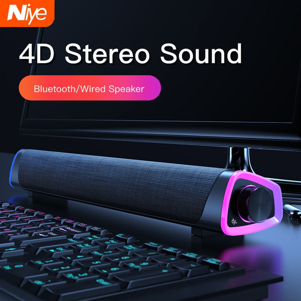 Computer Speaker Sound Bar: Niye 4D Stereo Experience