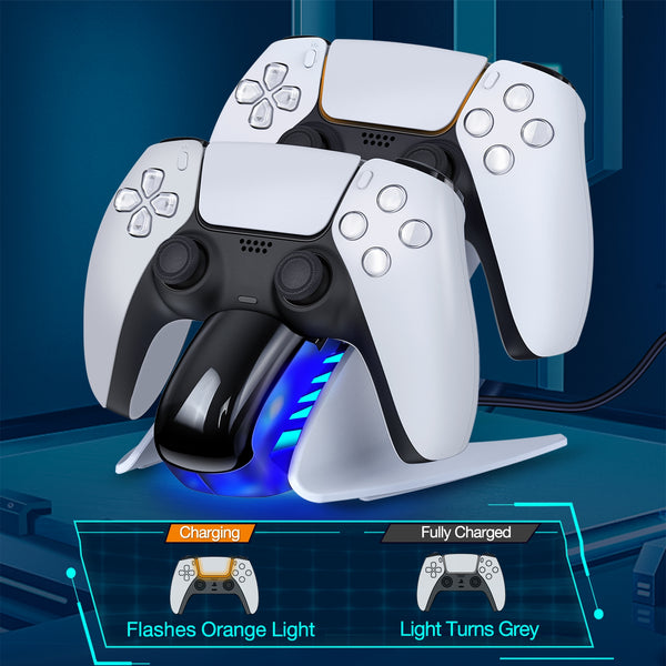 DualSense PS5 Controller Charging Station - Quick Charge, Smart Dock