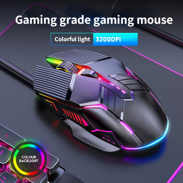 Gaming Mouse: Ultimate Precision 3200DPI Ergonomic RGB Gamer's Choice