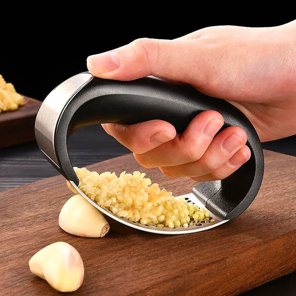 Garlic Press Crusher: Quick, Easy, Clean Garlic Prep