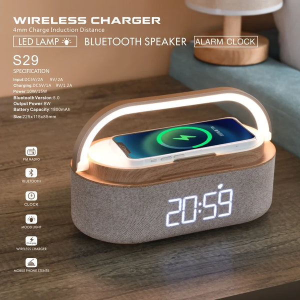 Smart Wireless Charging Clock: Your All-in-One Morning Solution