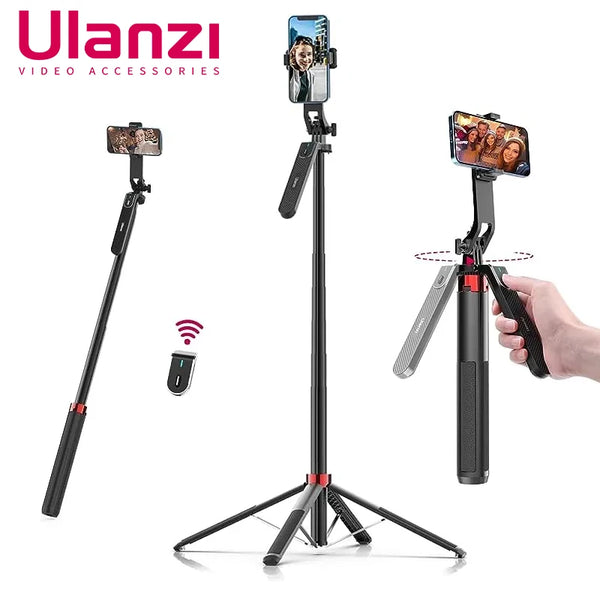 Selfie Stick Tripod Pro: 1.8M Ulanzi MA09, Bluetooth, Universal Fit